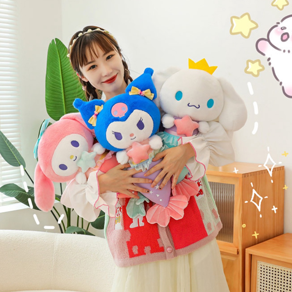 Búp Bê Nhồi Bông Hình Nàng Tiên Cá Hoạt Hình 28cm