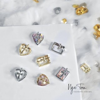 Charm kim loại khuôn thánh giá vàng bạc mới 2023 | trang trí móng tay