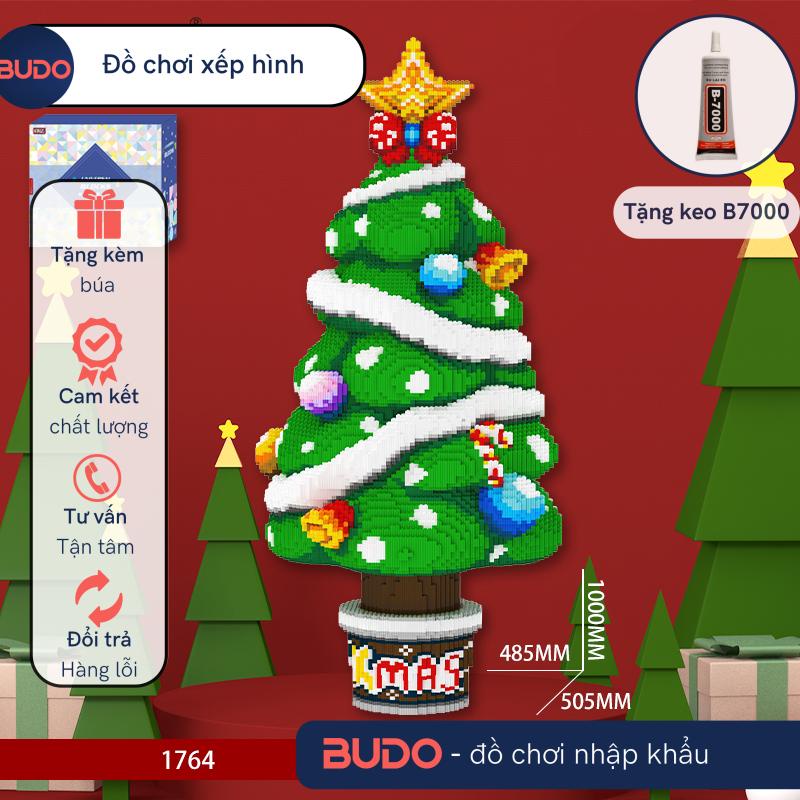 Siêu to 100cm Mô hình lắp ghép cây thông noel giáng sinh 1m cỡ lớn XINZ