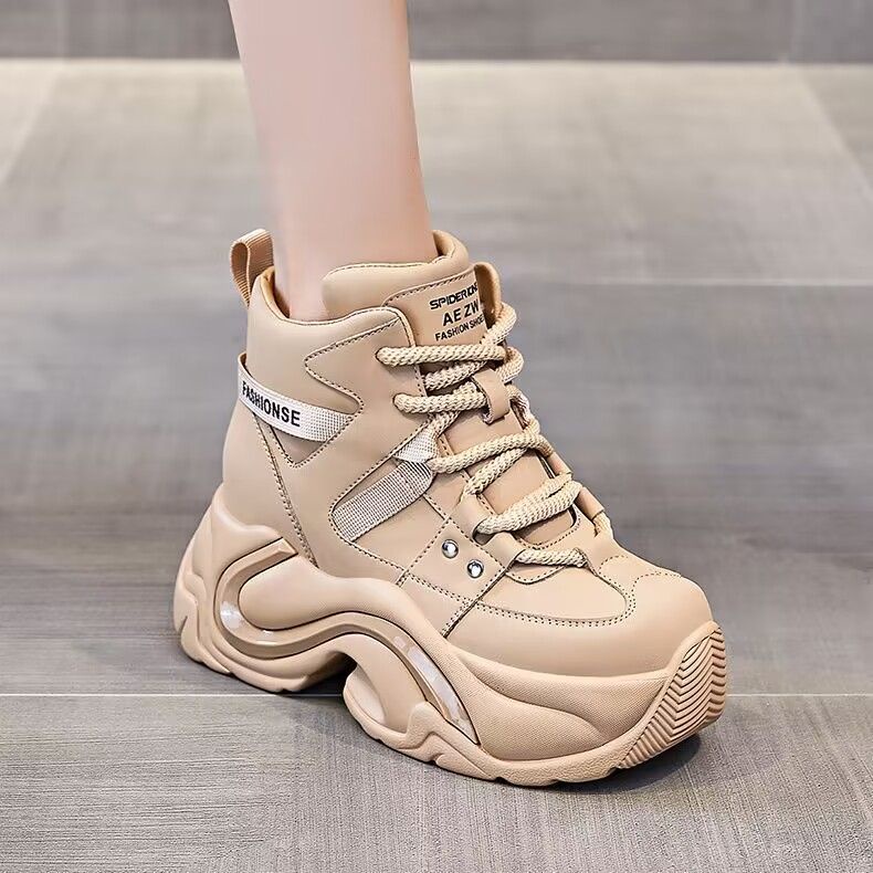 Giày Sneaker Cổ Cao Đế Dày Siêu Nhẹ Thời Trang Mùa Thu 2023 Phong Cách Mới Cho Nữ
