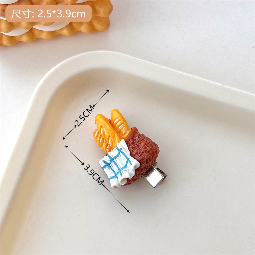 Kẹp Tóc Hình Bánh Mì Dễ Thương Cho Nữ