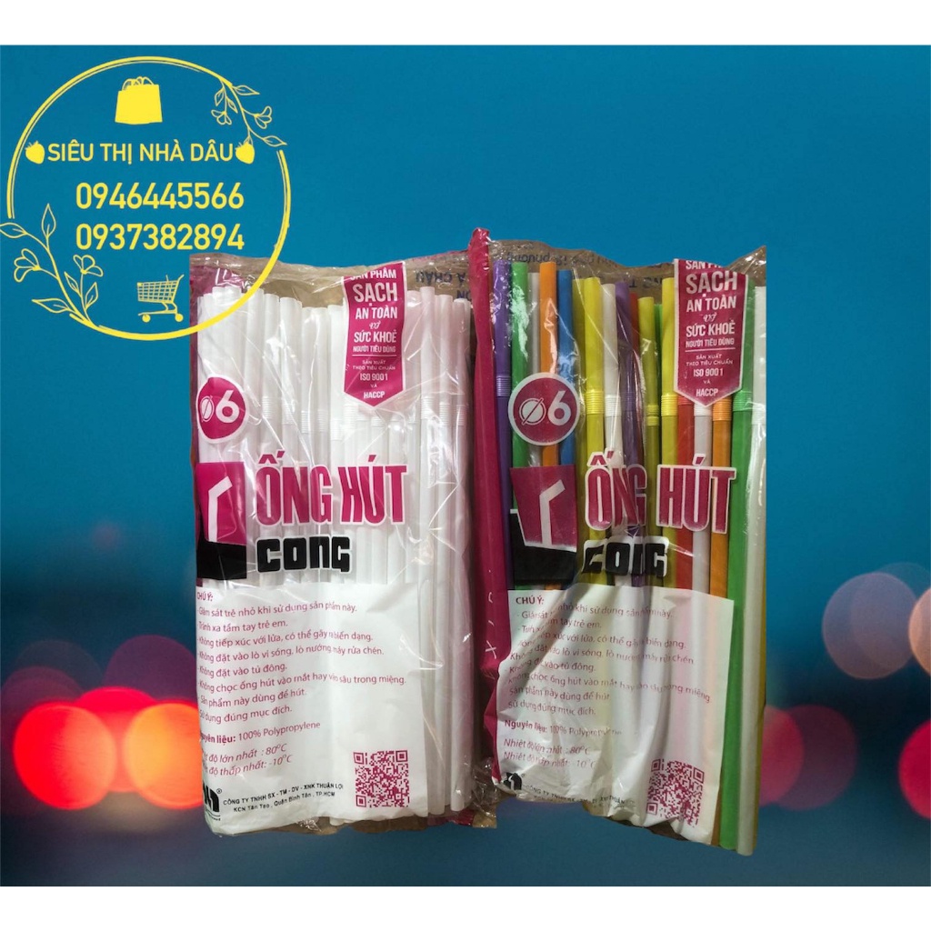 Ống hút bẻ cong  bách hoá đô