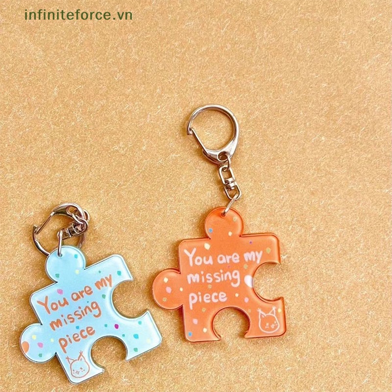 Móc Khóa Hợp Kim Hình Mảnh Ghép Chữ you are my missing piece Sáng Tạo Làm Quà Tặng Trang Sức Cho Cặp Đôi