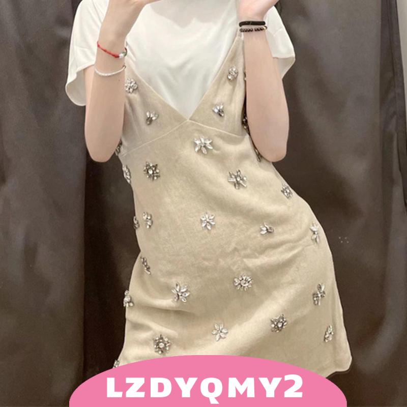 Đầm Ngắn mini Không Tay Cắt Thấp y2k Thời Trang Cho Nữ