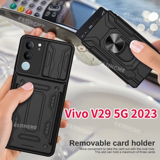 Ốp Điện Thoại Kiểu Giáp Kèm Giá Đỡ Nhẫn Từ Tính Cho vivo v29 5g 2023 vivo v29 v 29 vivov29 v29pro v29e 29v pro 5g 2023