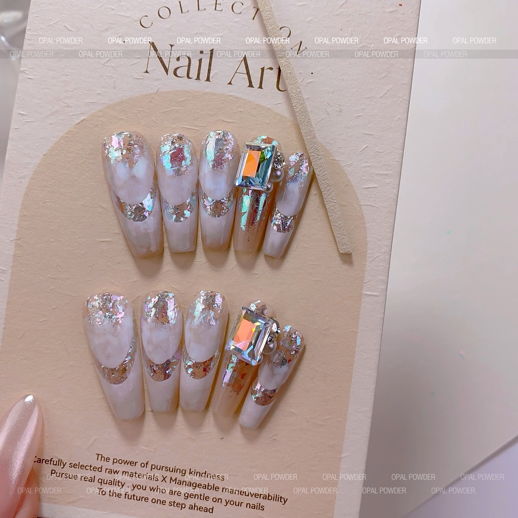 Nhũ khổng tước trang trí móng, phụ kiện nail
