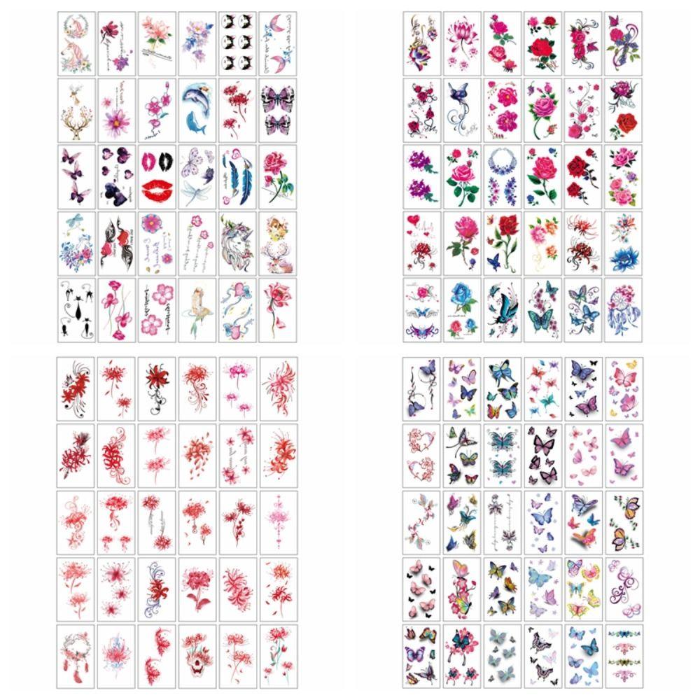 Fuzou Hình Xăm Dán Tạm Thời Chống Thấm Nước Họa Tiết Hoa Anh Đào Xinh Xắn