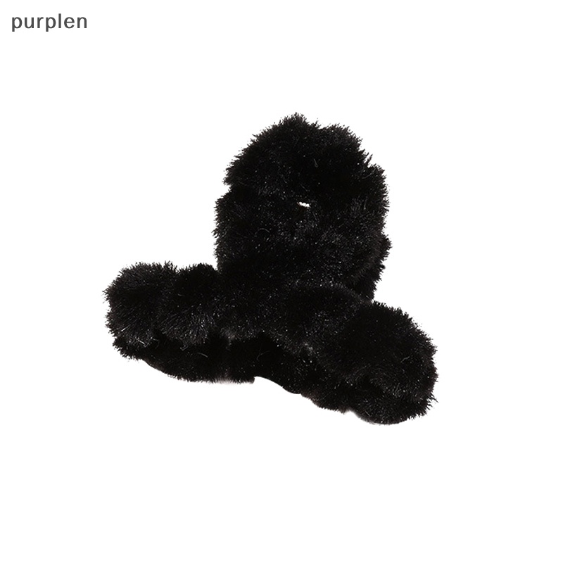 Kẹp Tóc Màu Tím Hình Vuốt Cá Mập Phủ Lông Dễ Thương Bắt Mắt