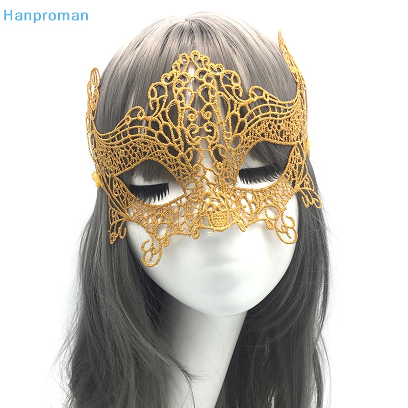 Hanproman > Mặt Nạ Ren Màu Vàng / Bạc Đính Kim Cương Nhân Tạo Cho Tiệc Hóa Trang