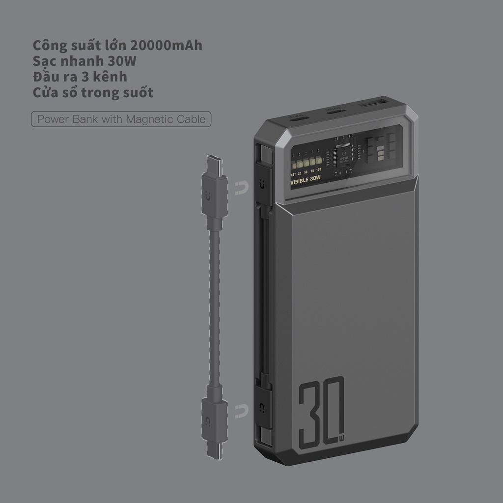 Orsen E59 Pin Sạc Dự Phòng 20000mah QC 3.0 PD 30W Đầu Ra Type-C 100% Sạc Nhanh