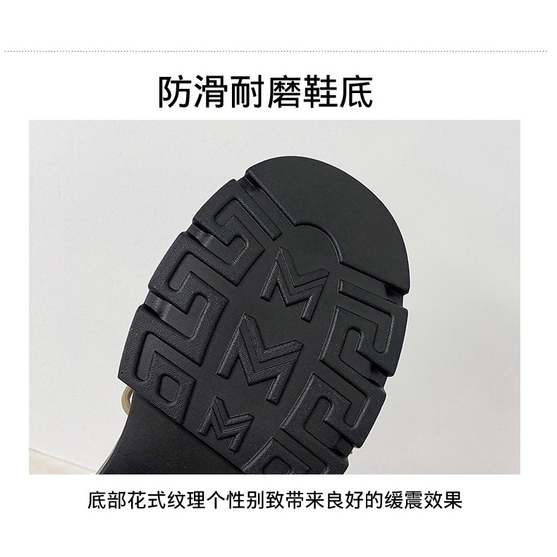 Giày Da Mũi Tròn Đế Dày Phong Cách Anh Quốc Thời Trang 2023 Cho Nữ