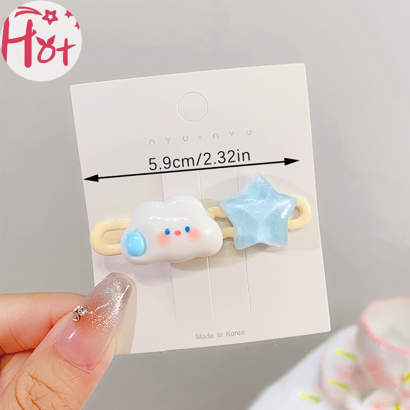 Jr Kẹp Tóc Hình Đám Mây / Ngôi Sao / Đám Mây Dễ Thương Cho Bé Gái vn