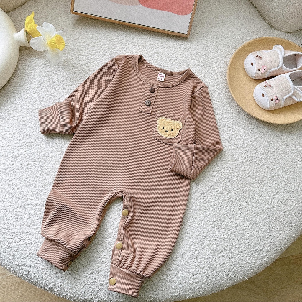 Quần áo trẻ em bộ body dài tay bodysuit áo liền quần bộ đồ liền thân Babyshop88 cho bé trai bé gái M18.9.23-3