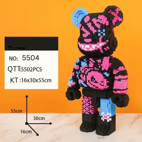Xả kho Đồ Chơi Lắp Ráp Mô Hình Gấu Bear Brick Cỡ Lớn 35cm, 55cm, Bear Brick Jinx,Ô chữ,Bê Khay tặng thêm xe