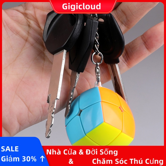 Gigicloud Khối Rubik 2X2 mini Kèm Móc Khóa