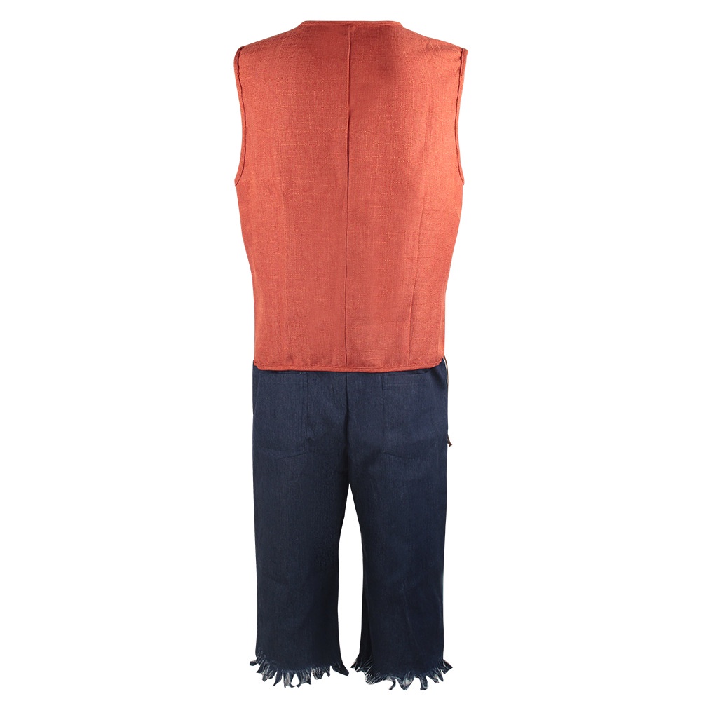 Bộ Trang Phục Hóa Trang Nhân Vật luffy Trong Phim one piece Nhật Bản + Mũ Rơm Phong Cách halloween Cho Nam