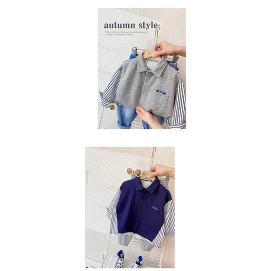 Áo Sơ Mi Tay Dài Họa Tiết Kẻ Sọc Thời Trang Hàn Quốc Mới 2023 Dành Cho Bé Trai