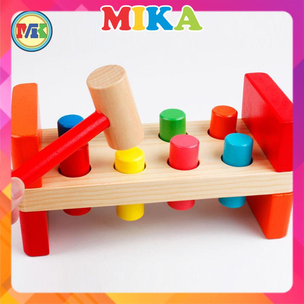 Đồ Chơi Búa Đập Cọc Gỗ Màu Sắc - Giúp Bé Vận Động - Đồ Chơi Phát Triển Sớm Cho Bé Trai, Gái 2 3 4 5 Tuổi [DC27]