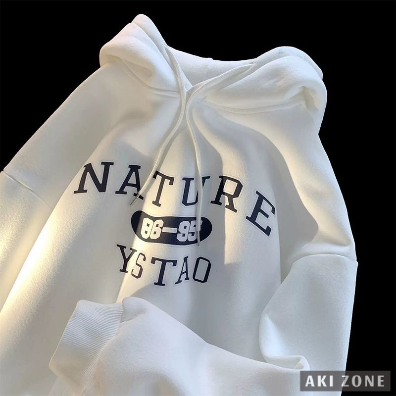 Áo hoodie Dáng Rộng Thời Trang Thu Xuân Phong Cách retro Mỹ Cho Nam