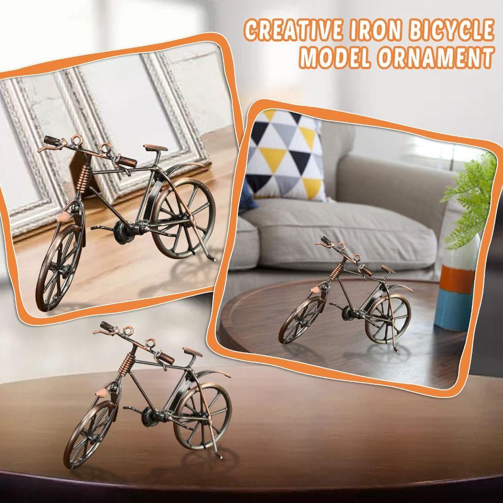 Mmluck Mô Hình Xe Đạp mini Bằng Sắt Thủ Công Mô Hình Xe Đạp Cổ Điển Sáng Tạo Làm Quà Tặng Cho Trẻ Em