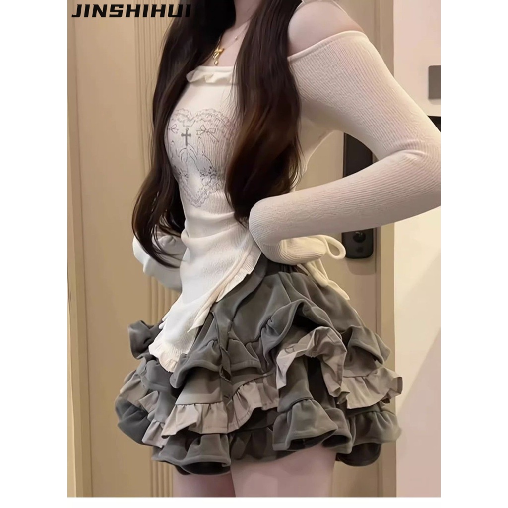 JINSHIHUI áo phông áo thun nữ croptop baby tee hàn quốc Cute thời trang Fashion WTX23A0Q27 42Z231021