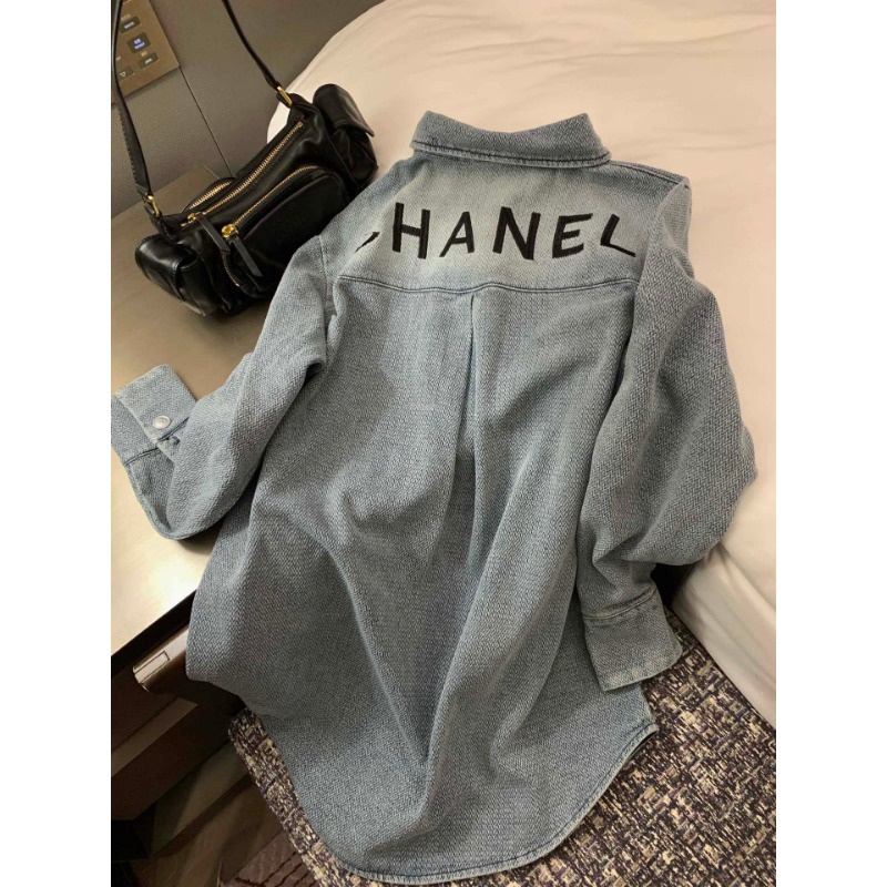 ❤️❤️Hàng Có Sẵn! ❤️❤️ Áo Sơ Mi denim Dài Tay Thêu Họa Tiết Thời Trang 2023 Mới Cho Nữ