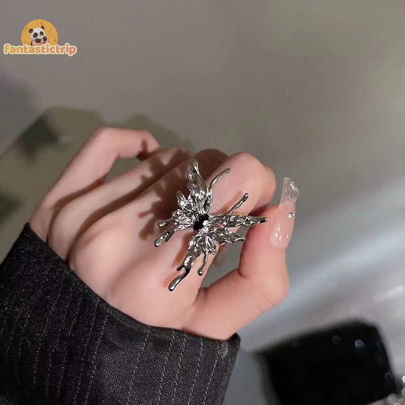 Nhẫn Hình Bướm Phong Cách gothic punk Sáng Tạo Thời Trang Ngọt Ngào Cho Nữ Mới