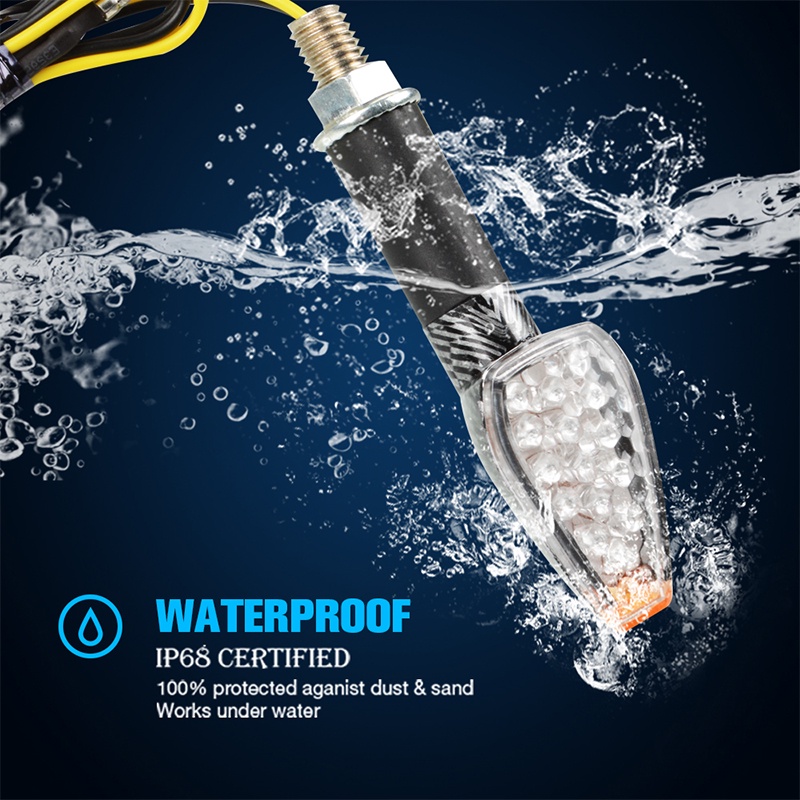 Bộ 2 Đèn led Tín Hiệu m10 12v Chống Thấm Nước Chuyên Dụng Cho Xe Mô Tô