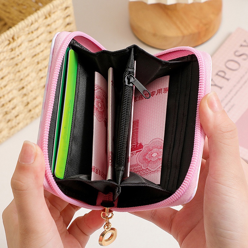 Ví Đựng Thẻ Nhiều Ngăn Họa Tiết Gấu Hoạt Hình Dễ Thương Cho Bé