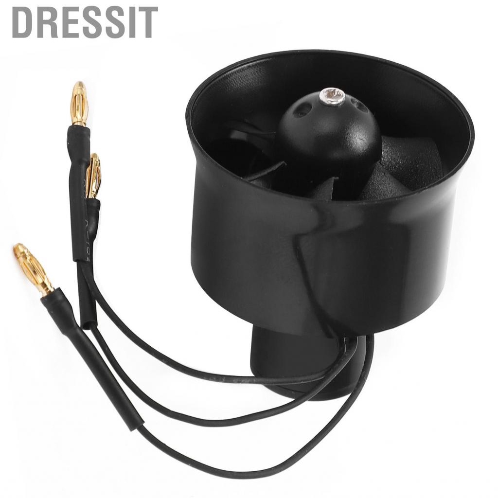 Dressit RC Airplane Brushless Motor  High‑speed Operation Rc Upgrade Parts High Efficiency Ducted Fan 30mm EDF 6 Blades for