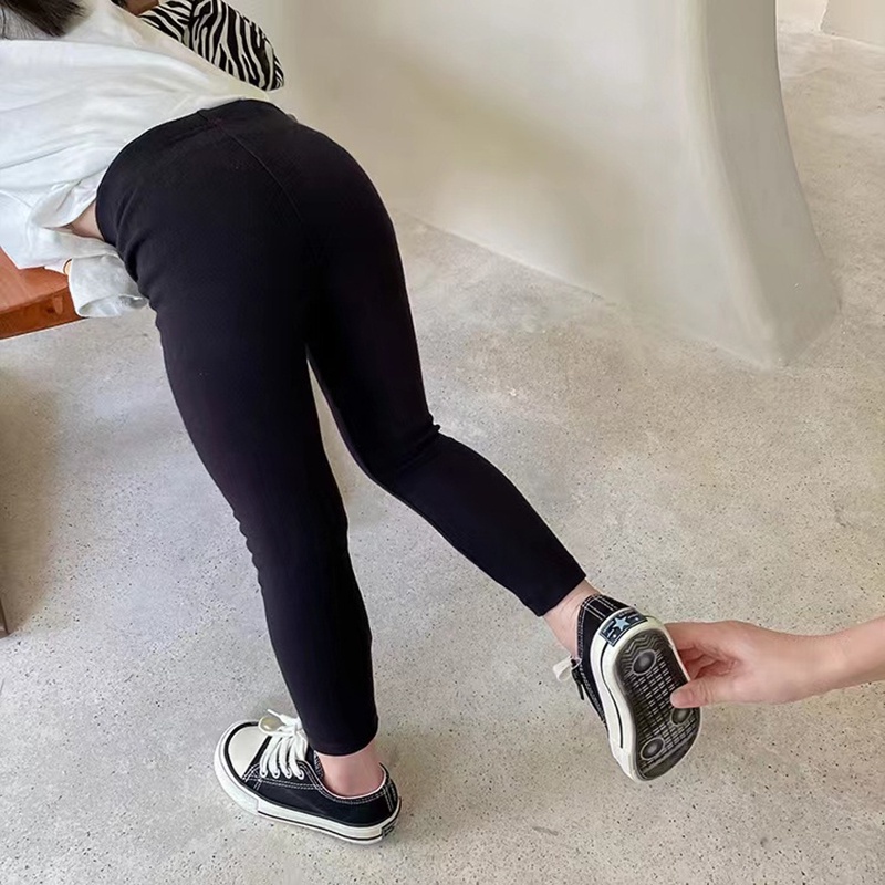 Quần Legging Lót Nhung Ấm Áp Thời Trang Thu Đông Phong Cách Hàn Quốc Cho Bé Gái