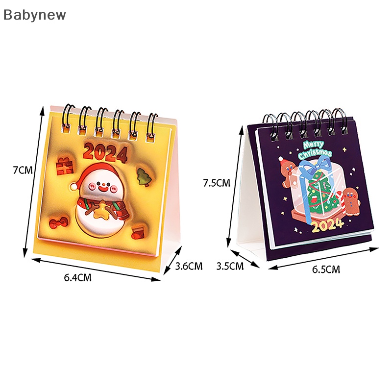 Lịch Để Bàn mini Họa Tiết Hoạt Hình Giáng Sinh 2024