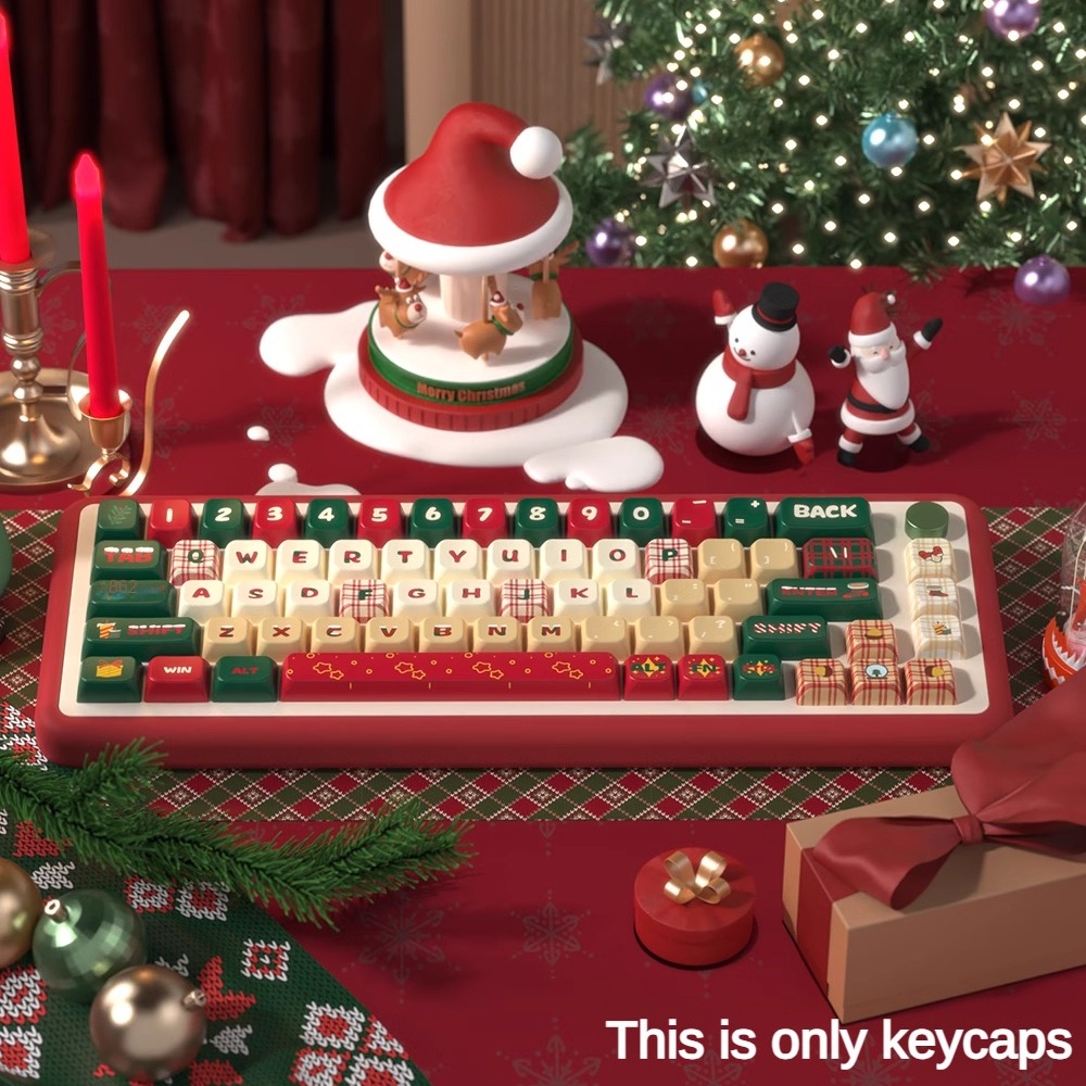 Pbt Nắp Bàn Phím Tròn Nhuộm Màu gradient Chủ Đề Giáng Sinh Dễ Thương Làm Quà Tặng Giáng Sinh