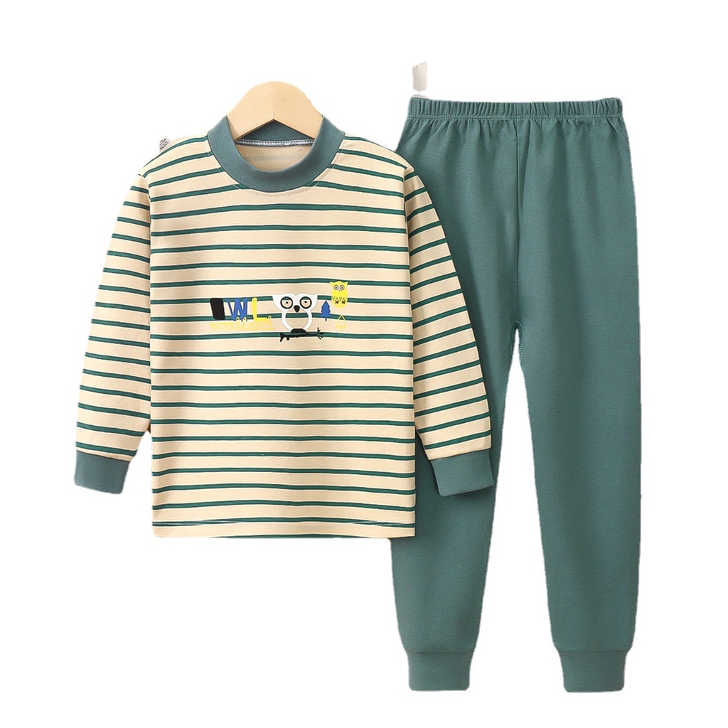 Hoạt Hình Bộ Đồ Ngủ 2 Món Bằng Vải cotton Tay Dài Dành Cho Bé Trai