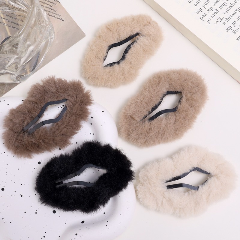 Thời Trang Kẹp Tóc bb / Kẹp Tóc Hình Đám Mây Rỗng Màu Đất Phong Cách Hàn Quốc Dễ Thương Dành Cho Bé Gái / Kẹp Tóc Hình Học Mùa Thu Đông y2k