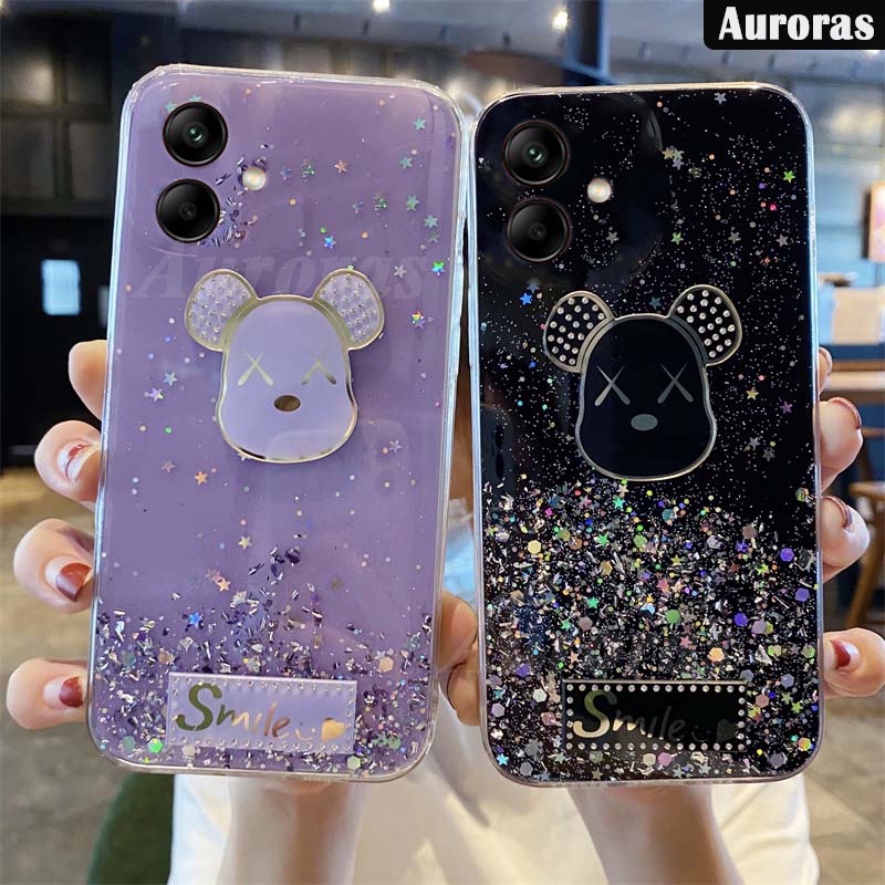 Ôp Điện Thoại Dẻo Trong Suốt Họa Tiết Gấu & Sao Lấp Lánh Cho samsung galaxy a05 a05s m54 m34 s23 galaxy s23 fe a05s m54 m34 a05 Ốp