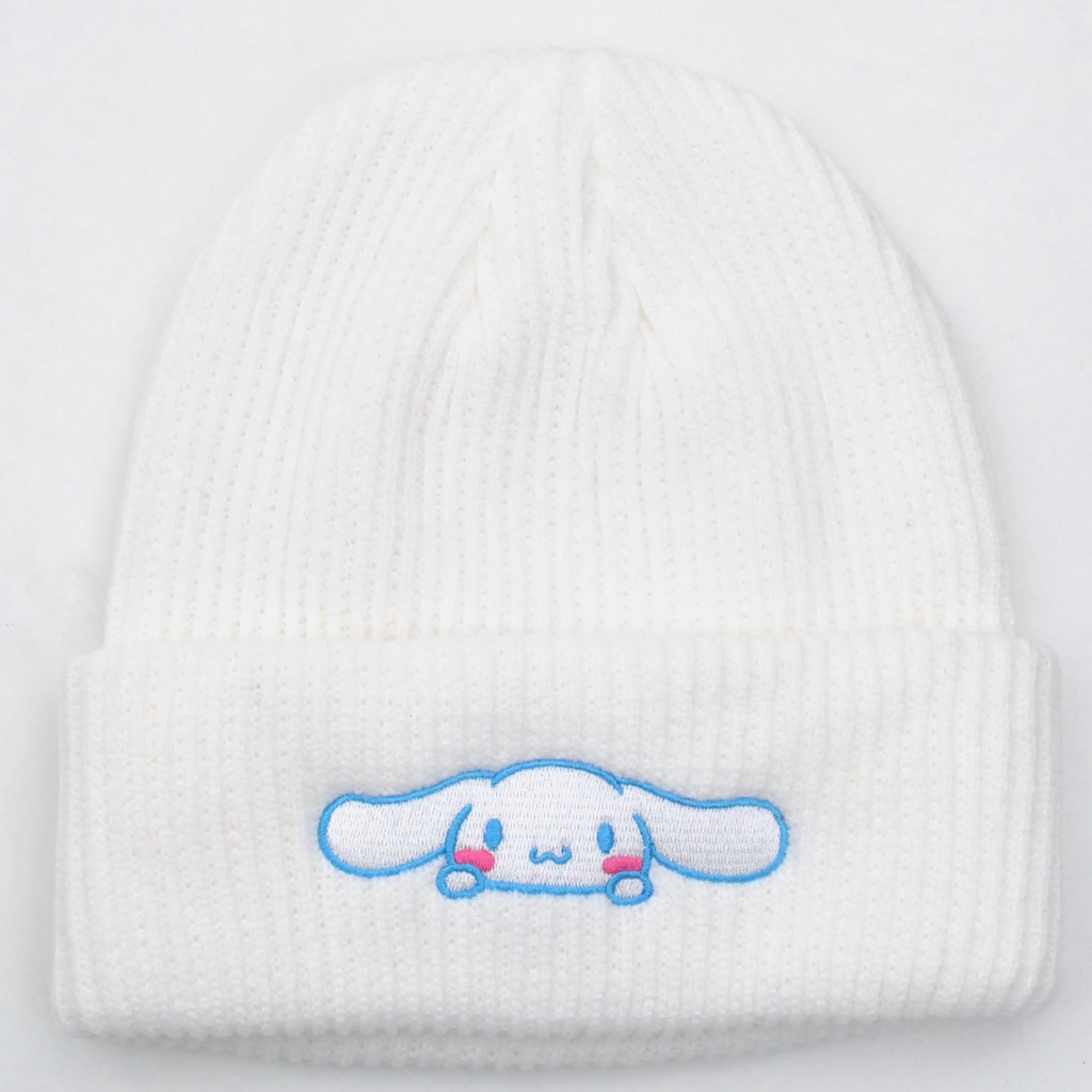 Kuromi Mũ Len Dệt Kim Hình Lục Giác Thêu Họa Tiết Hoạt Hình Dễ Thương Thời Trang Mùa Đông Cho Nữ