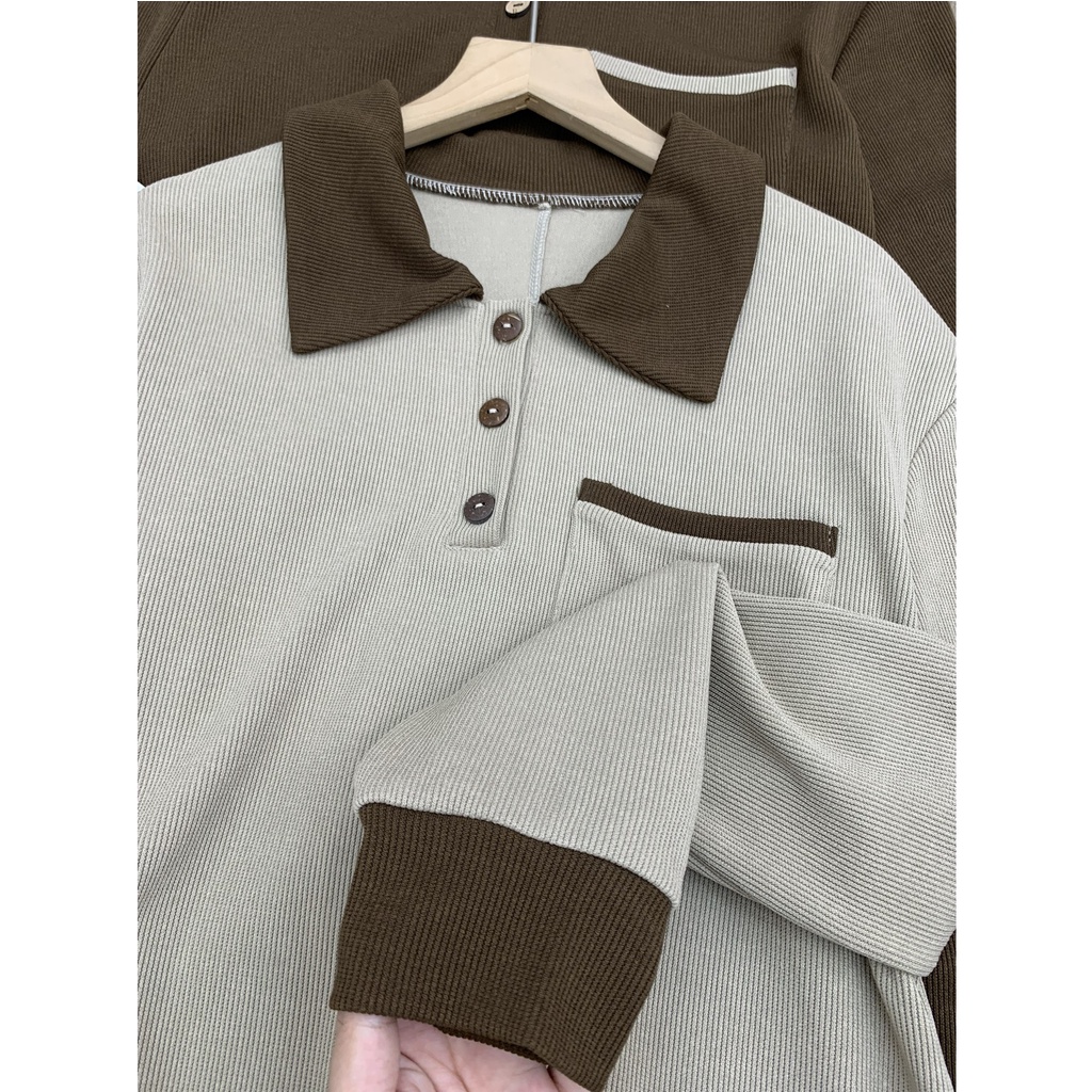 Váy polo phối cổ dáng suông xẻ sau V820 SUSSTORE