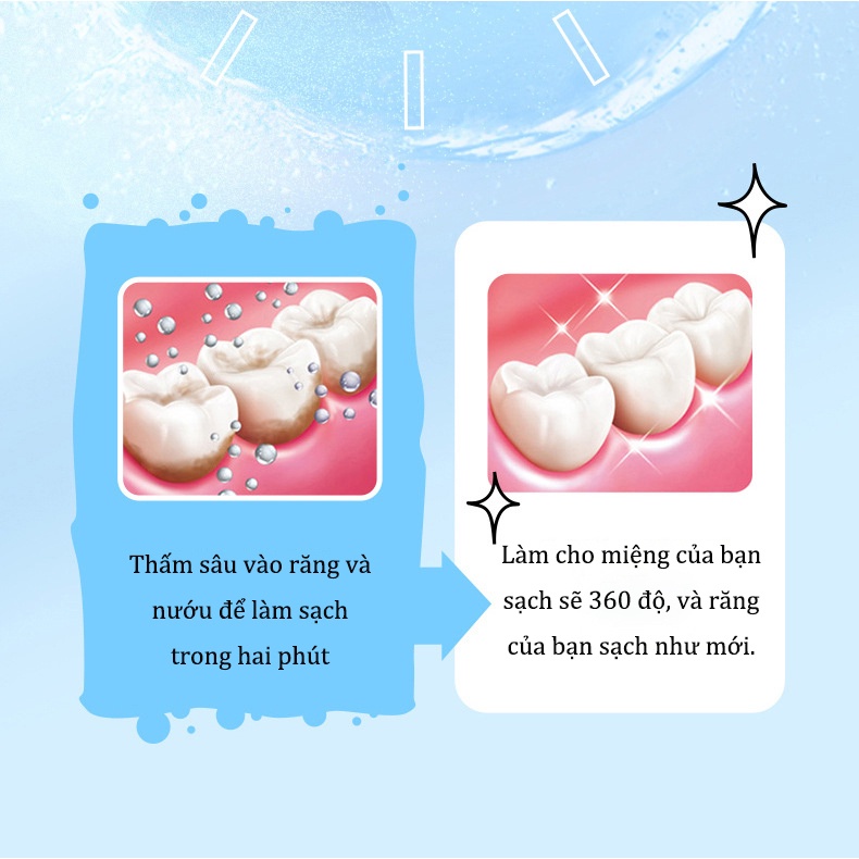 Bột trắng răng sáng chói men vi sinh HIH khử ố vàng, sạch vết ố trên răng, Cam kết trắng bật tông,