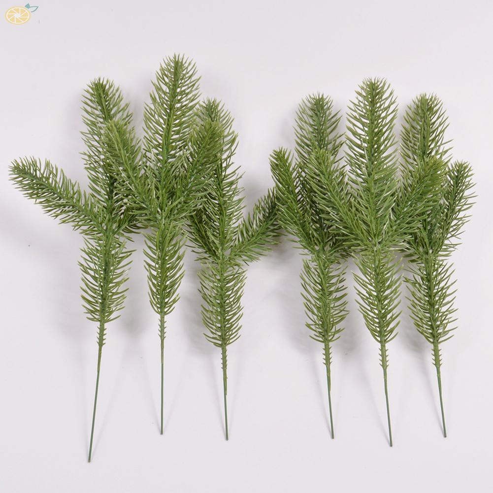 Artificial Christmas Plants Pine Needle Branches for Party Decorations Set of 24