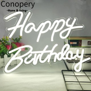 Conopery Đèn led neon Hình Chữ happy birthday Trang Trí Tiệc Sinh Nhật Cho Bé