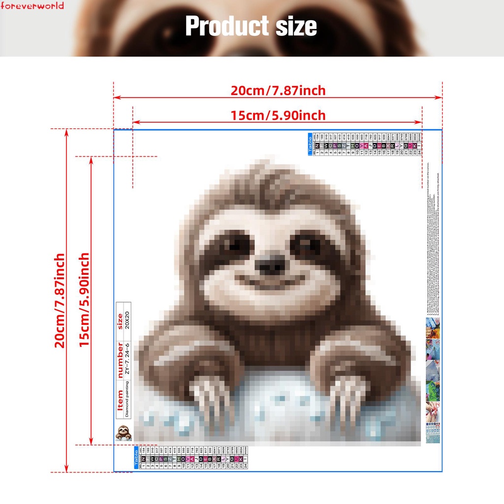 Bộ Tranh Đính Đá 5d Tự Làm Hình Gấu Trúc Đáng Yêu