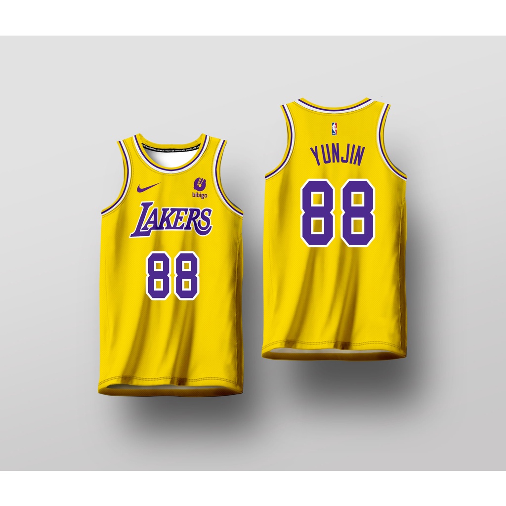 Áo Bóng Rổ In Chữ lakers 88 Phong Cách Năng Động