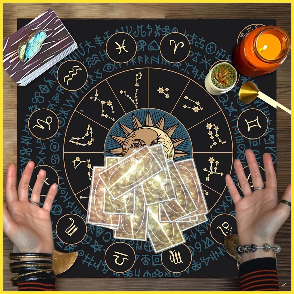 Khăn Trải Bàn tarot Chia Ngăn Trang Trí Phòng Khách kiavn