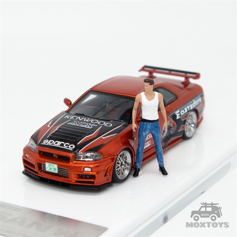 Mô Hình Xe Ô Tô Đồ Chơi skyline gt-r r34 z-Strike nfs Với Tỷ Lệ 1: 64