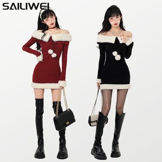 SAILIWEI Chic váy nữ Đầm Body Cho thời váy Stylish Vintage Fashion Dễ thương WLQ23A0VFH 46Z231116
