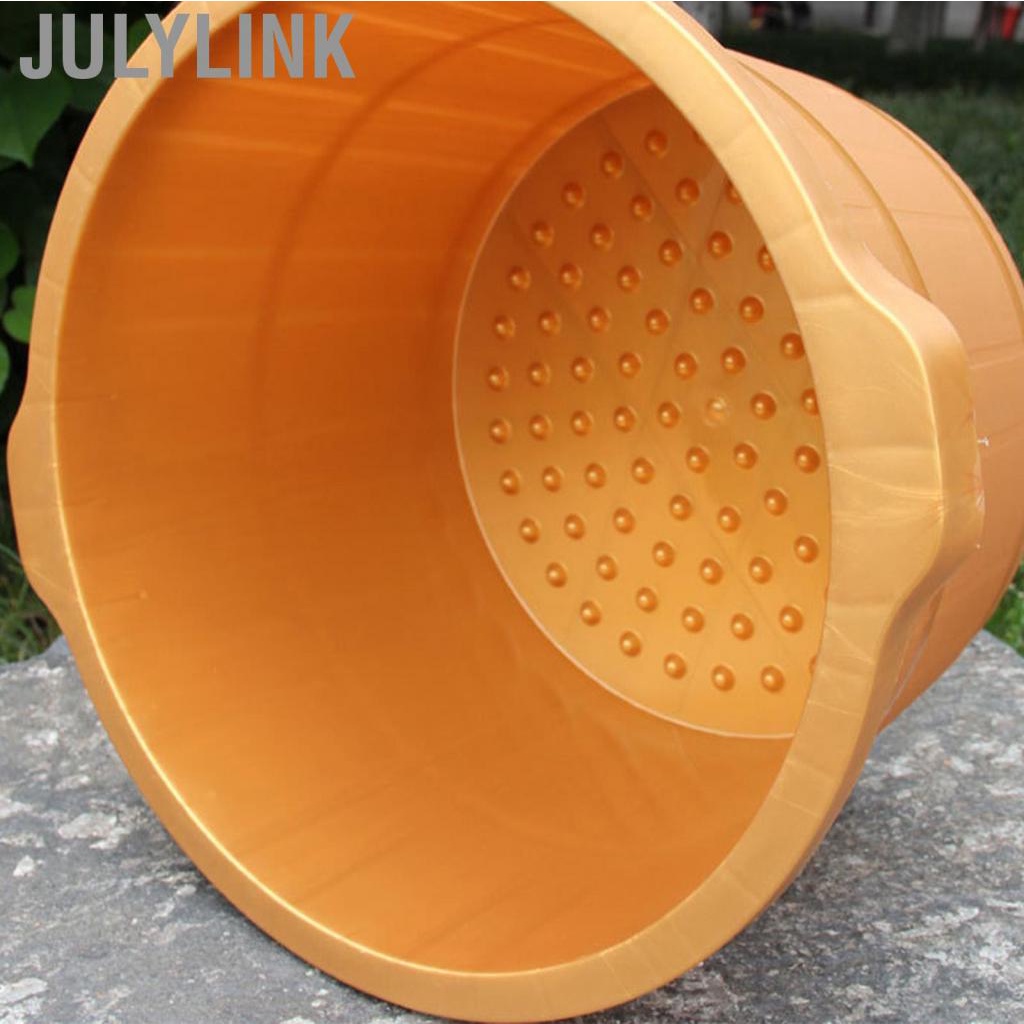 Julylink Foot Soaking Bath Basin with  Bumps Thickened Soothe Fatigue Home Spa Tub Coffee