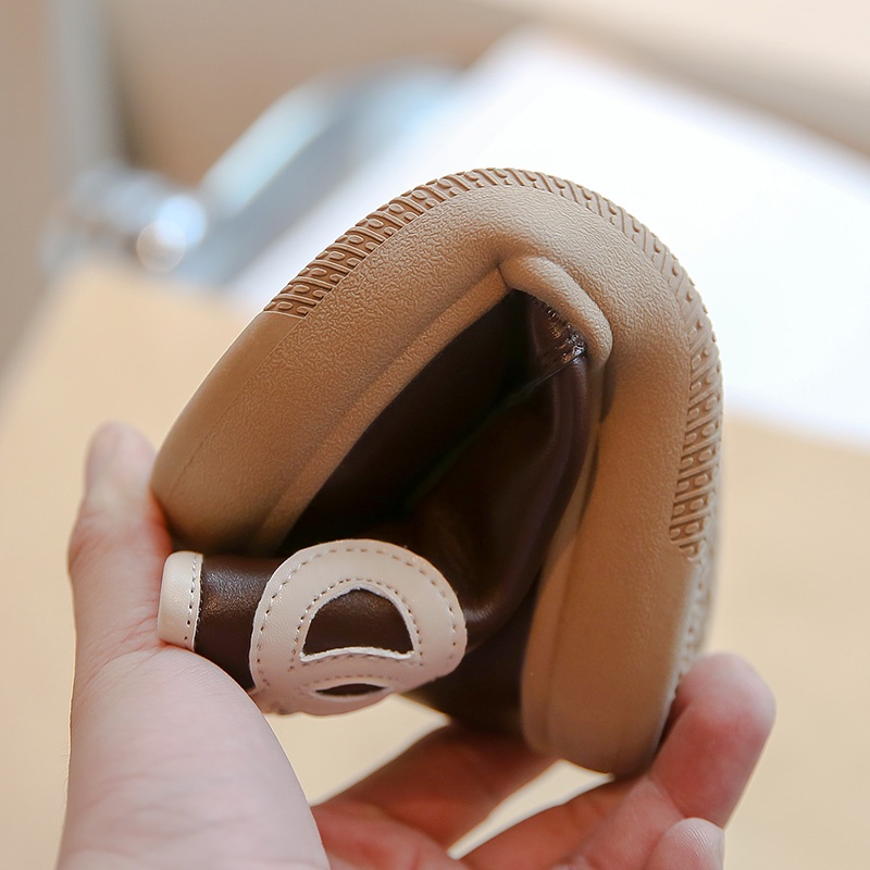 Giày Bốt martin Bằng Da Đế Mềm Có Khóa Kéo Đơn Giản Thoải Mái Cho Bé Gái 3-18 Tuổi