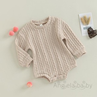Áo liền quần một mảnh dệt kim cổ tròn màu trơn Hian-Baby