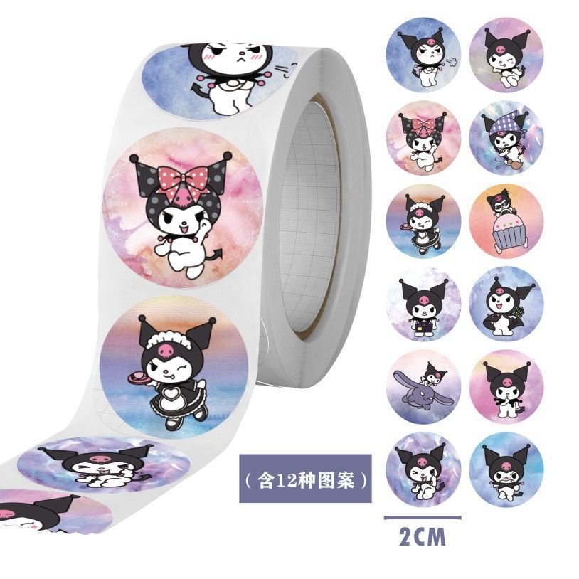 Cuộn 500 Nhãn Dán Hoạt Hình sanrio hellokitty Trang Trí Mũ Bảo Hiểm Xe Đạp